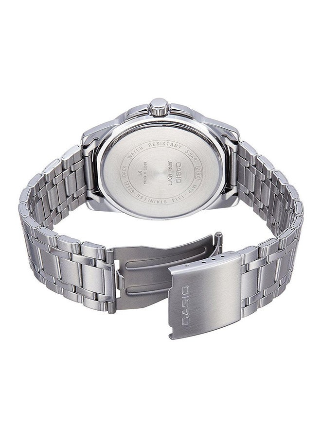 كاسيو ساعة يد بعقارب وسوار من الإستانلس ستيل طراز LTP-1314D-2AVDF - 30 مم - فضي للنساء - Image 2
