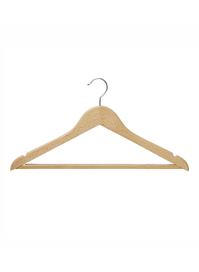 Lakeland - 5-Piece Beech Wood Clothes Hangers Beige 45x25x7cm - Image 1