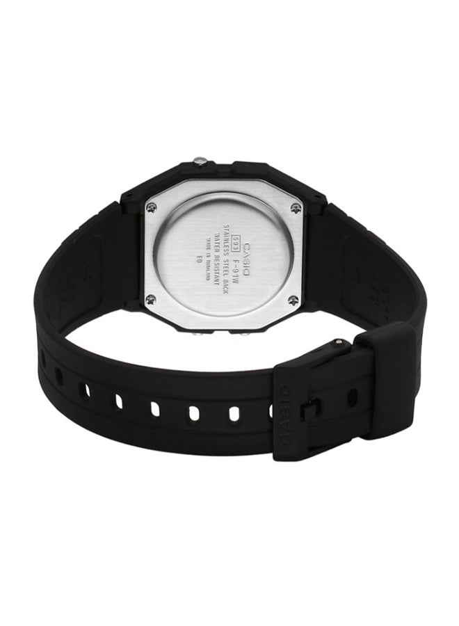 CASIO Men's Silicone Digital Wrist Watch F-94WA-9DG - 40 mm - Black - Image 3