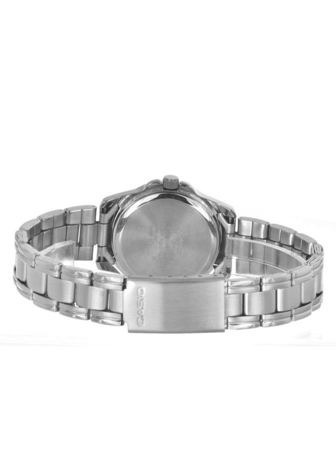 كاسيو ساعة يد بعقارب وسوار من الإستانلس ستيل طراز LTP-1215A-2ADF - مقاس 37 مم - لون فضي للنساء - Image 2