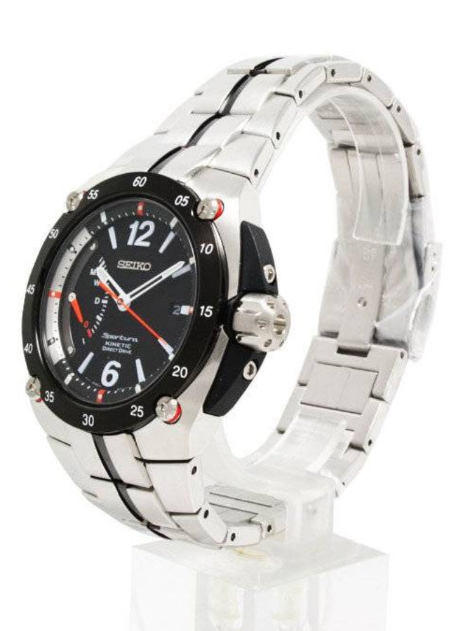 سيكو ساعة يد بعقارب وسوار من الإستانلس إستيل طراز SRG005 men - Image 2