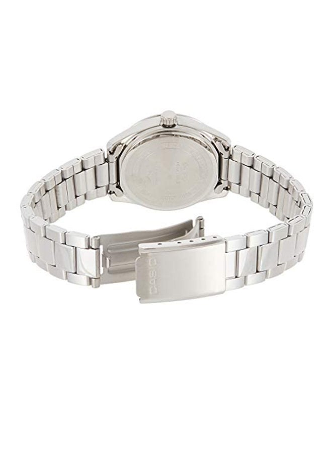 كاسيو ساعة يد بعقارب وسوار من الإستانلس ستيل طراز LTP-1302D-7B3VDF - مقاس 30 مم - لون فضي للرجال - Image 2