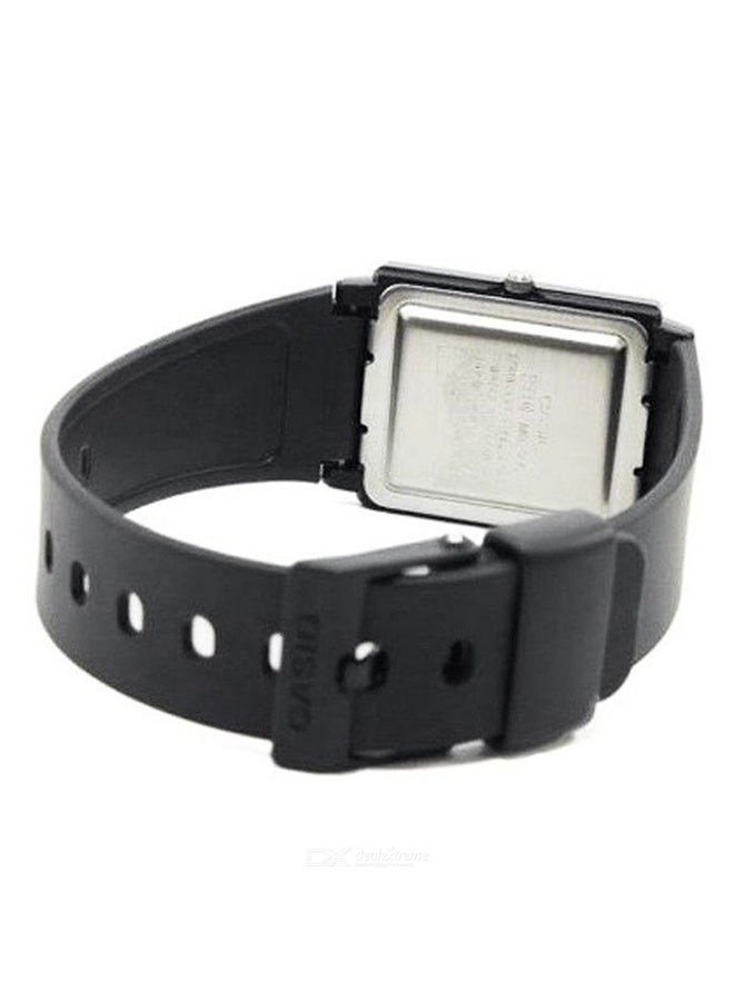 كاسيو ساعة يد بعقارب وسوار من الراتينج طراز MQ-38-9AVDF - 27 مم - أسود للرجال - Image 2