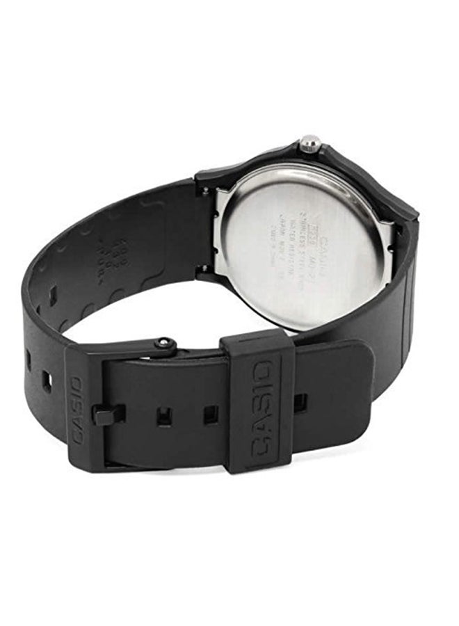 كاسيو ساعة يد بعقارب وسوار من المطاط طراز MQ24-1EL - 35 مم - أسود للرجال - Image 2