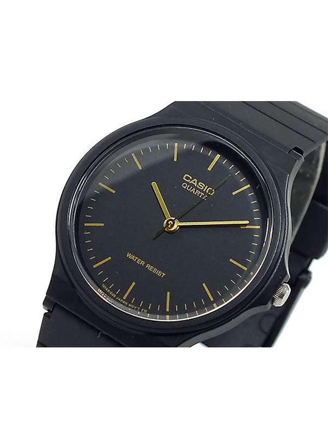 كاسيو ساعة يد بعقارب وسوار من المطاط طراز MQ24-1EL - 35 مم - أسود للرجال - Image 3