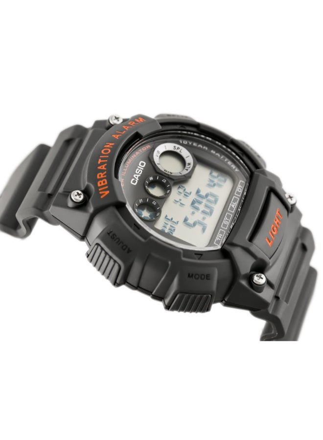 CASIO Men's Resin Digital Watch W-735H-8AV - 42 mm - Black - Image 3