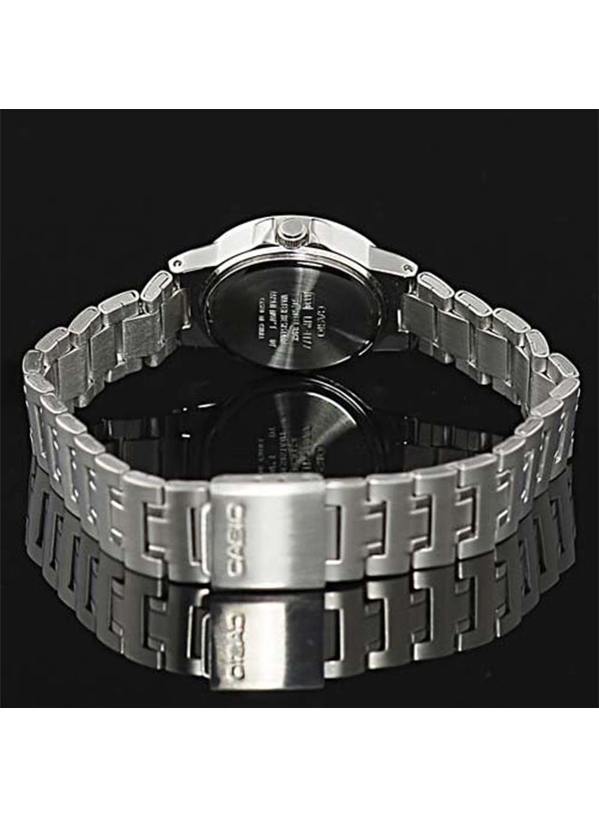 كاسيو ساعة يد بعقارب وسوار من الإستانلس ستيل طراز LTP 1177A 2ADF - مقاس 25 مم - لون فضي للنساء - Image 2