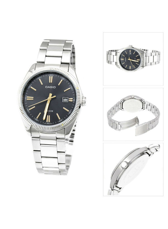 كاسيو ساعة يد بعقارب بسوار من الإستانلس إستيل طراز MTP-1302D-1A2 للرجال - Image 3