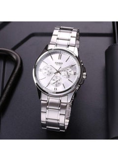 CASIO Men's Water Resistant Analog Watch MTP-1375D-7AVDF - 35 mm - Silver  - Image 4