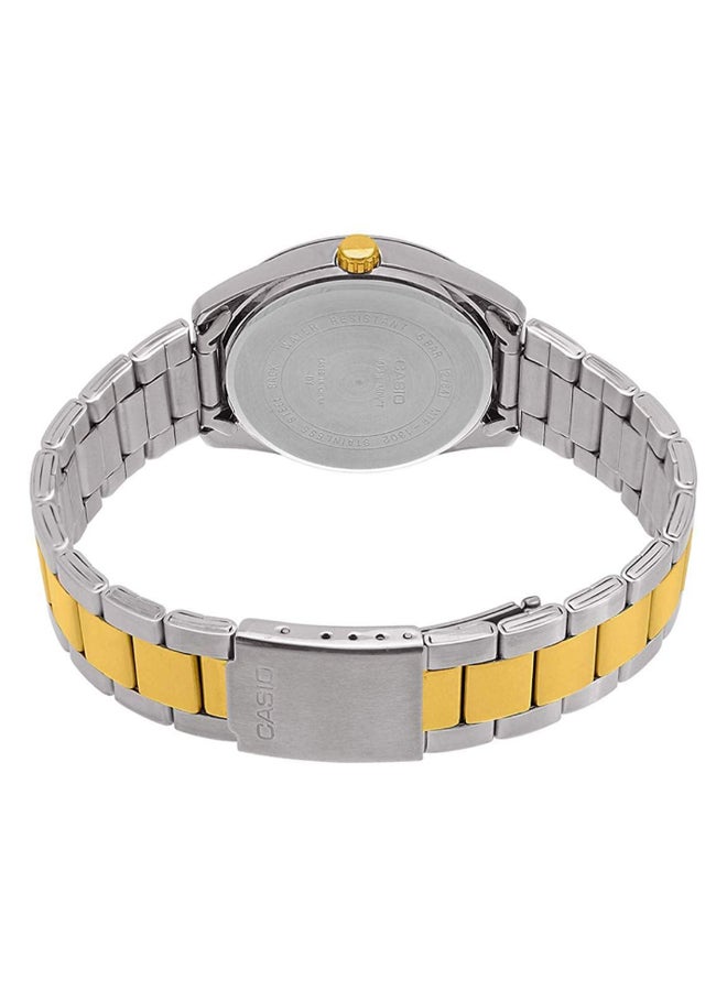 كاسيو ساعة يد بعقارب وسوار من الستانلس ستيل - طراز MTP-1302SG-7AV للرجال - Image 2