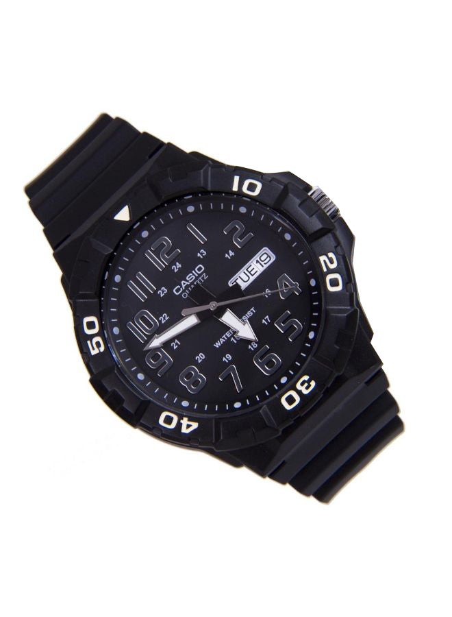 كاسيو ساعة يد بعقارب مقاومة للماء طراز MRW-210H-1AVEF - 55 مم - لون أسود للرجال - Image 2