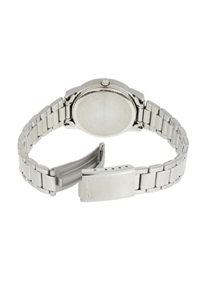 كاسيو ساعة يد بعقارب مقاومة للماء بسوار من الإستانلس ستيل طراز LTP-1303D-4A - قياس 30 مم - لون فضي للنساء - Image 2