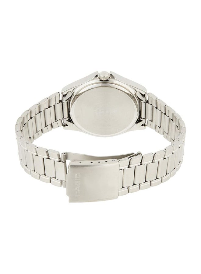 كاسيو ساعة يد بعقارب وسوار من الإستانلس ستيل طراز MTP-1183A-1ADF - قياس 42 مم - لون فضي للرجال - Image 2