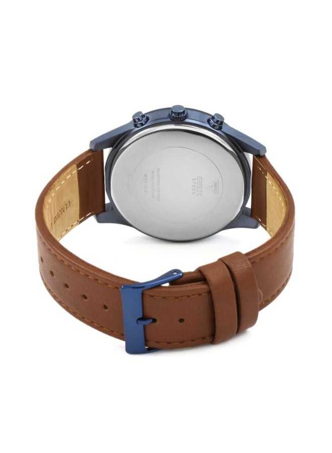 جس ساعة يد بعقارب وسوار من الجلد طراز W0876G3 men - Image 3