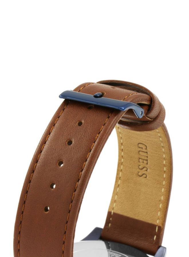 جس ساعة يد بعقارب وسوار من الجلد طراز W0876G3 men - Image 4