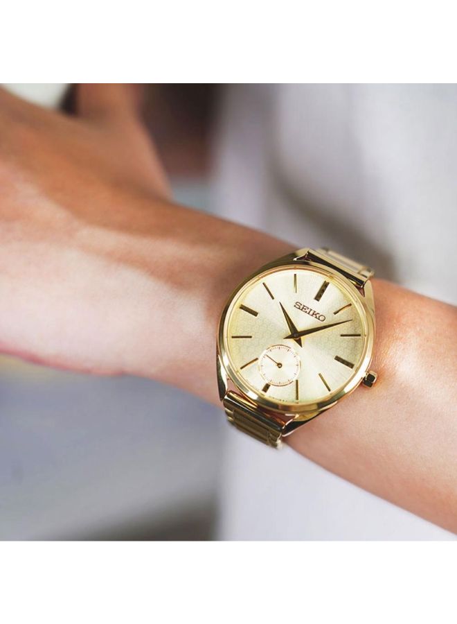Seiko - women Round Shape Stainless Steel Analog Wrist Watch - Gold - SRKZ50P1 - Image 1