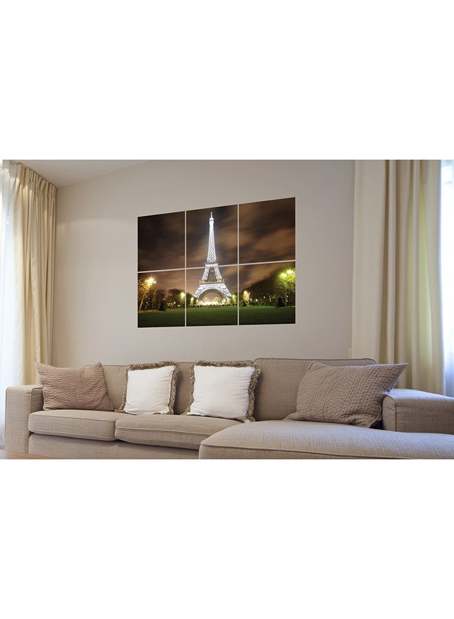 لوحة بتصميم برج إيفل من 6 قطع متعدد الألوان 44.5 x 44.5سم - Image 2