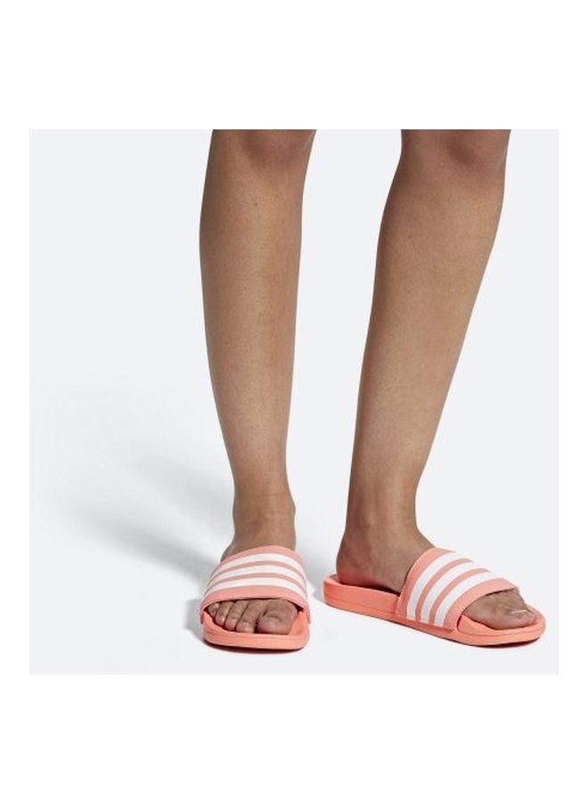 Adidas - Adilette Cloudfoam Plus Stripes Slides Peach/Pink - Image 1