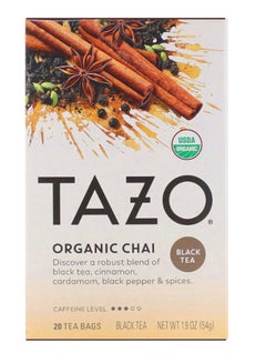 TAZO Organic Black Tea Bag 54grams Pack of 20  - Image 1