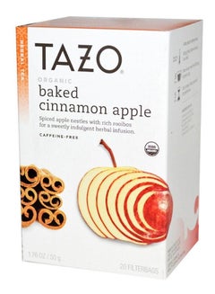 TAZO Organic Baked Cinnamon Apple Herbal Tea 1.76grams Pack of 20  - Image 1