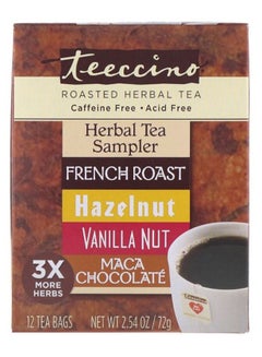 teeccino Hazelnut Maca Chocolate Herbal Tea Sampler Bag 2.54ounce 
