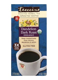 teeccino Dandelion Dark Roast Tea Bag 25 x 6.08grams  - Image 1