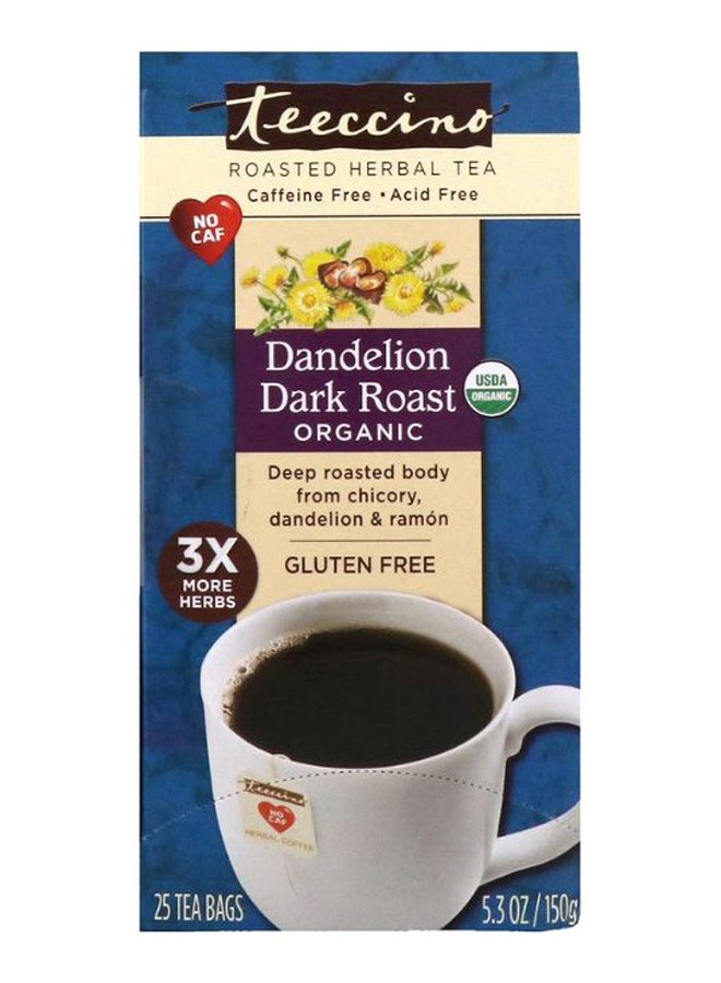 teeccino Dandelion Dark Roast Tea Bag 25 x 6.08grams - Image 1