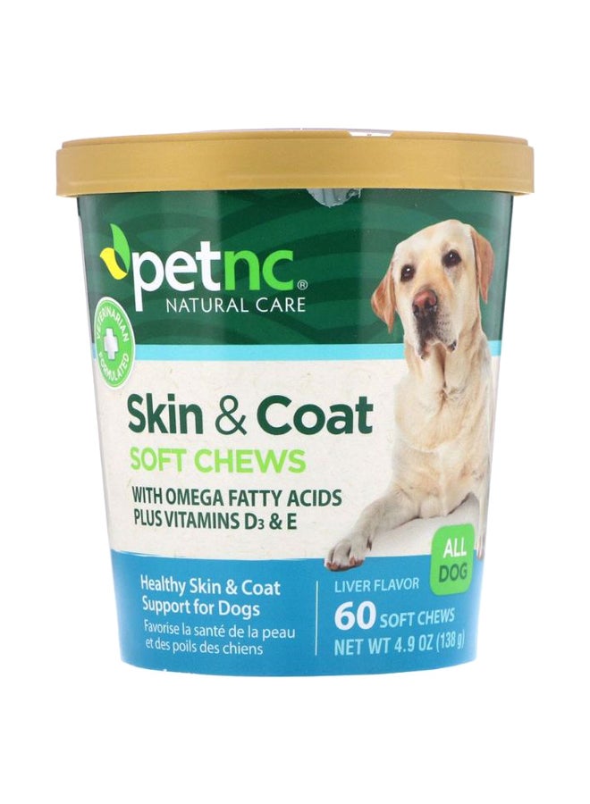 petnc NATURAL CARE Liver Flavor Skin And Coat - 60 Chews  - Image 1