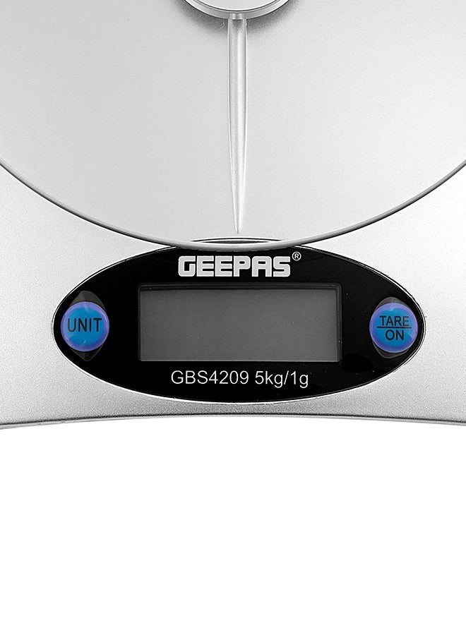 GEEPAS Portable Digital Kitchen Scale 5Kg White - Image 3