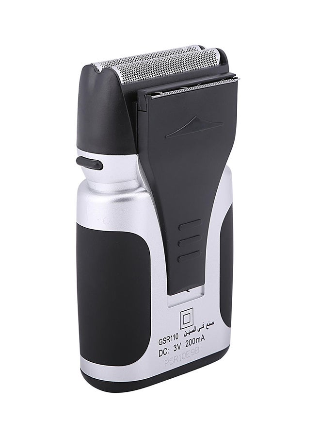 GEEPAS - GSR110N 2 In Men's Rechargeable Shaver With Nose Trimmer - Mobile Shaver, Water Proof, Cordless Body Groomer With 2 Rapid Reciprocating Blades For Skin Comfort, Nose Trimmer Black/Gray - Image 1