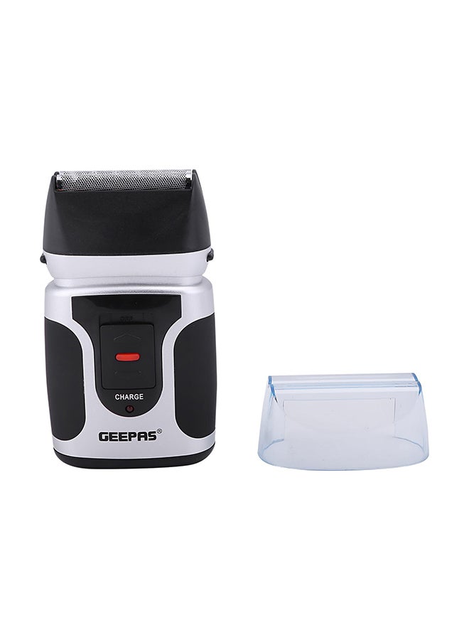 GEEPAS - GSR110N 2 In Men's Rechargeable Shaver With Nose Trimmer - Mobile Shaver, Water Proof, Cordless Body Groomer With 2 Rapid Reciprocating Blades For Skin Comfort, Nose Trimmer Black/Gray - Image 1