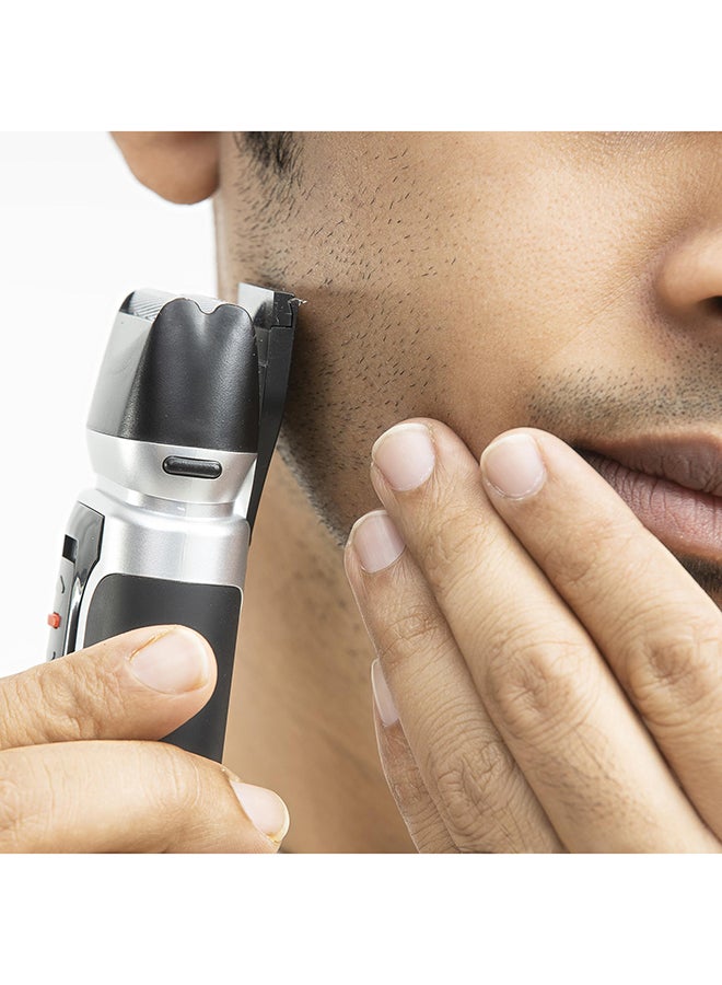 GEEPAS - GSR110N 2 In Men's Rechargeable Shaver With Nose Trimmer - Mobile Shaver, Water Proof, Cordless Body Groomer With 2 Rapid Reciprocating Blades For Skin Comfort, Nose Trimmer Black/Gray - Image 1