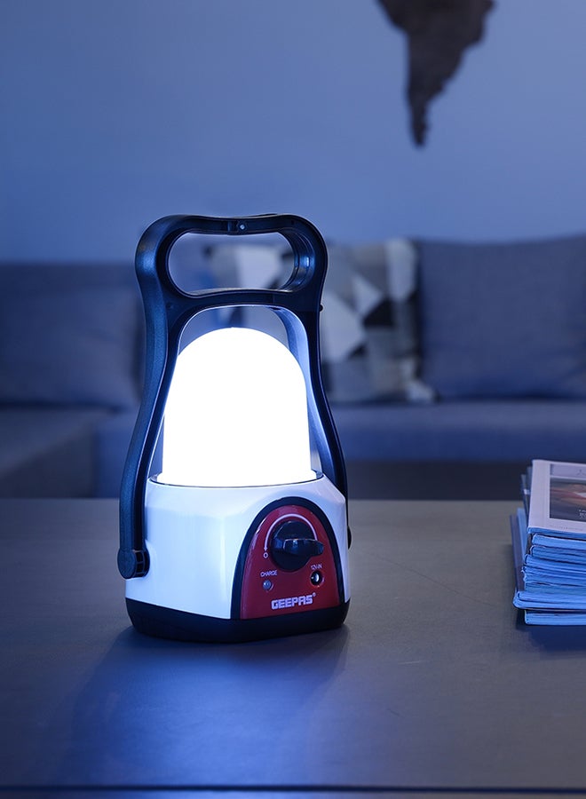 GEEPAS - Rechargeable Camping Lantern, 48 Pcs LED Light Dimmer Function - 360 Degree Rotation - Portable, Lightweight, Carry Handle | 2 years warranty White/Red/Black - Image 1