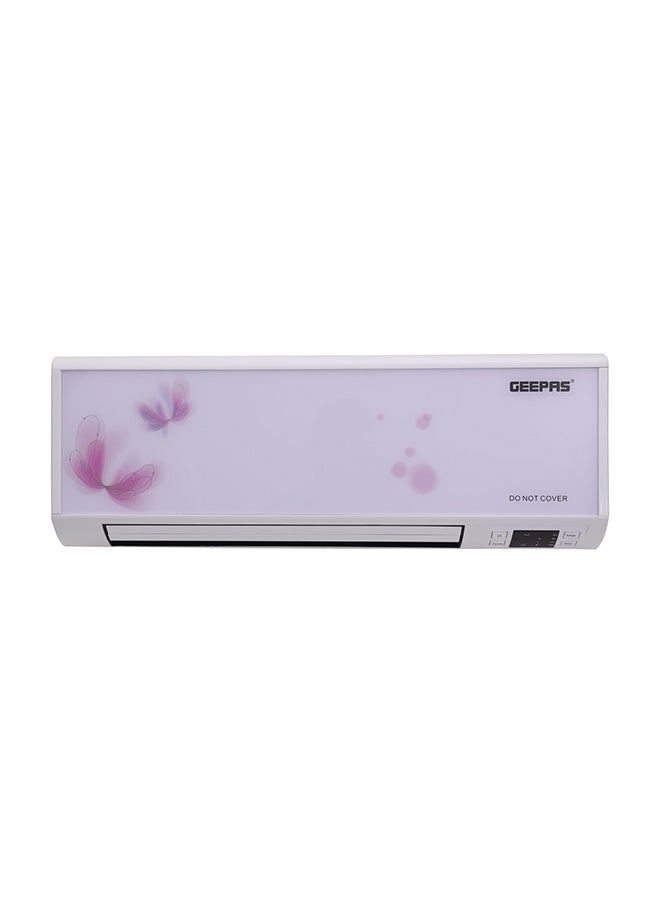 PTC Wall Heater with Remote Control | Upright or Flatbed, Adjustable Thermostat with 2 Heat Settings & Overheat Protection - Lightweight Heater with Cooling Option | 2 Year Warranty GWH9242 White