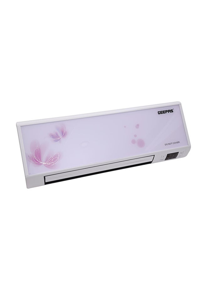 PTC Wall Heater with Remote Control | Upright or Flatbed, Adjustable Thermostat with 2 Heat Settings & Overheat Protection - Lightweight Heater with Cooling Option | 2 Year Warranty GWH9242 White