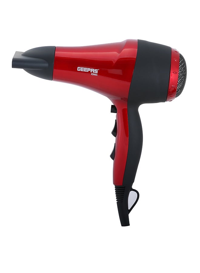 GEEPAS - Hair Dryer, 2 Speed Setting, 2000W, GHD86018, Removable Filter, Hang-up Hook, Cool Shot Function, 3 Heat Settings, Travel Friendly Dryer Red/Black - Image 1