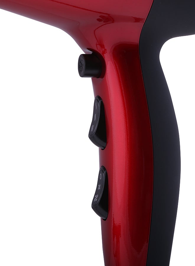 GEEPAS - Hair Dryer, 2 Speed Setting, 2000W, GHD86018, Removable Filter, Hang-up Hook, Cool Shot Function, 3 Heat Settings, Travel Friendly Dryer Red/Black - Image 1