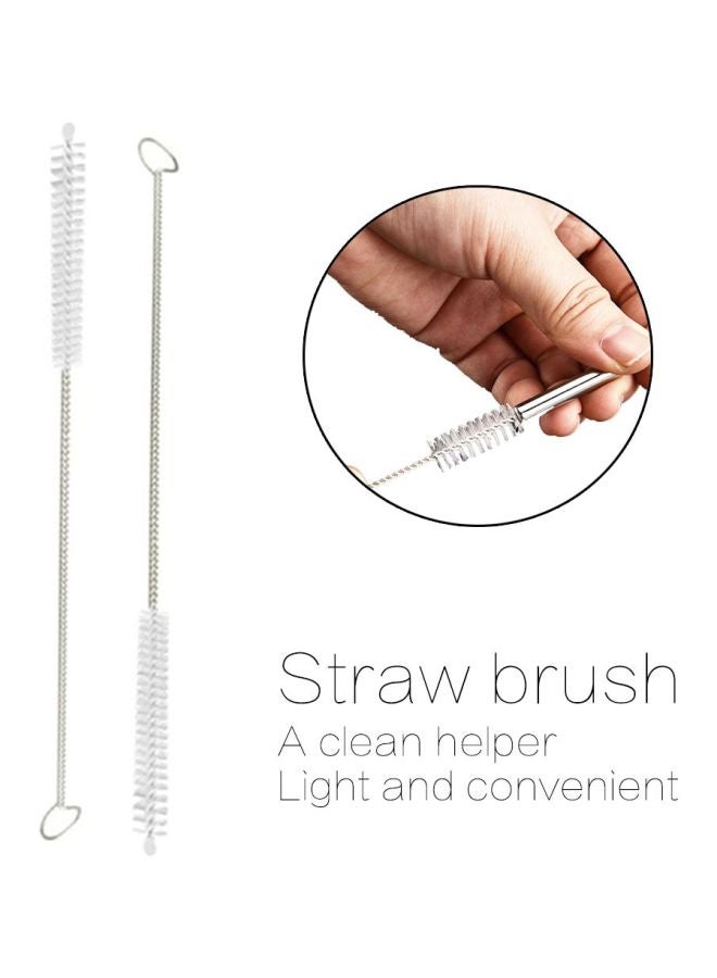 10 قطع فرش لتنظيف ماصة الشُرب من الستانلس ستيل فضي 21Ø³Ù†ØªÙŠÙ…ØªØ± - Image 4