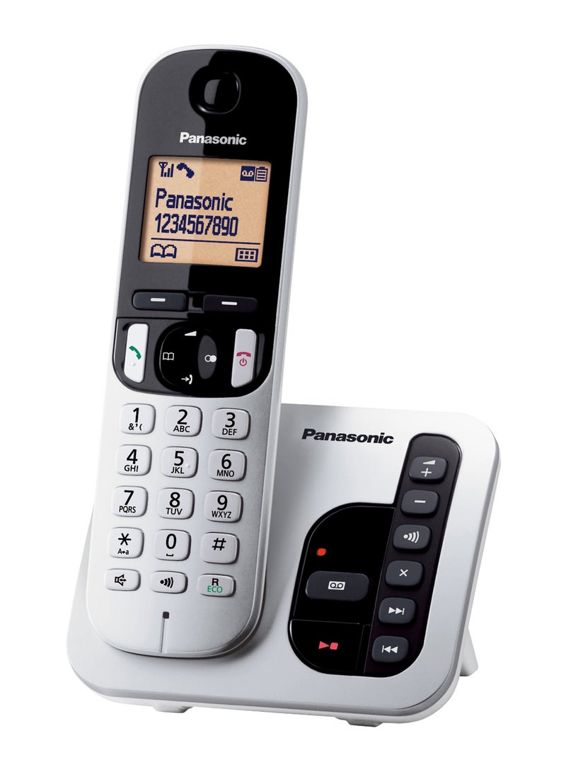 Panasonic - DECT Cordless Phone With Answering Machine White/Black - Image 1