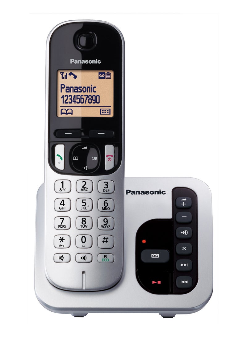 Panasonic - DECT Cordless Phone With Answering Machine White/Black - Image 1
