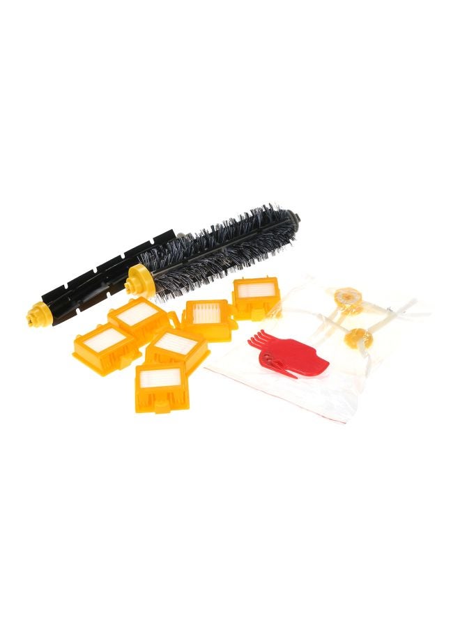 12-Piece Replacement Accessories Kit For iRobot Roomba 700 Series H21088 Black/Yellow/White - Image 2