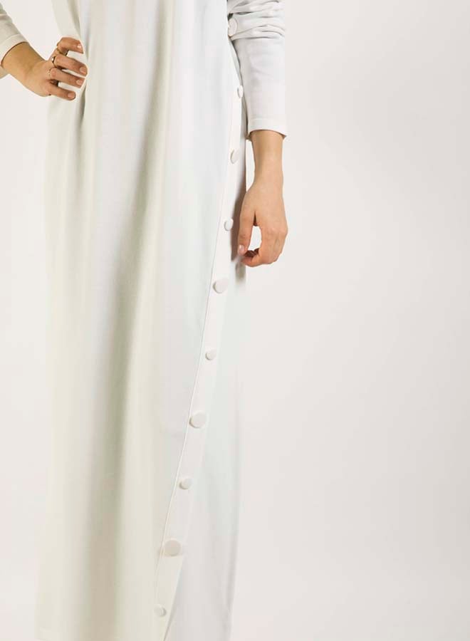 انوتا فستان بأزرار أوف وايت - Image 3