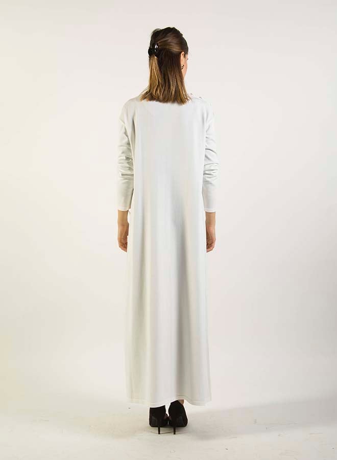 انوتا فستان بأزرار أوف وايت - Image 2