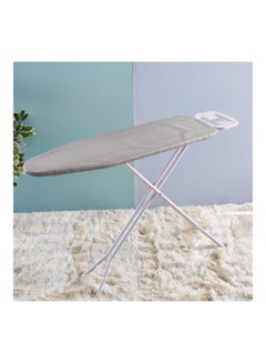 Home Box Atlanta Ironing Board With Heat Resistant Cover And Steam Iron Rest Grey/White 110x33x81cm  - Image 2