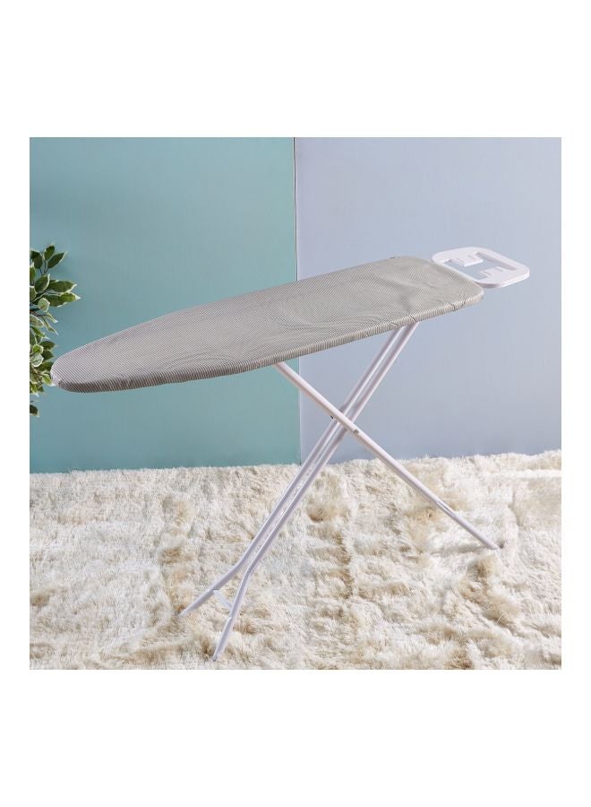 Home Box Atlanta Ironing Board With Heat Resistant Cover And Steam Iron Rest Grey/White 110x33x81cm  - Image 2