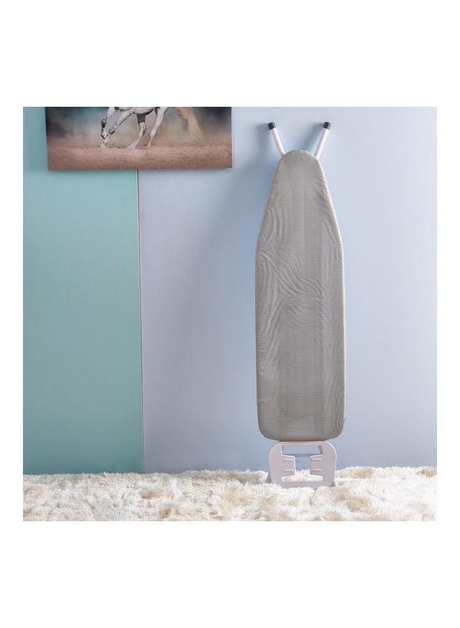 Home Box Atlanta Ironing Board With Heat Resistant Cover And Steam Iron Rest Grey/White 110x33x81cm  - Image 4