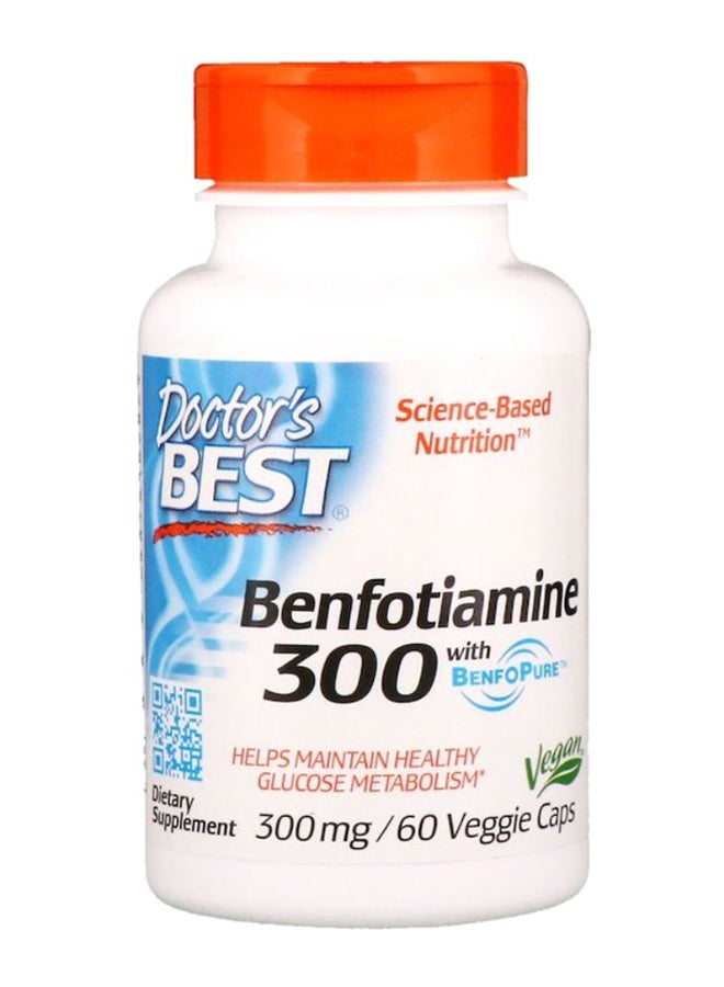 Doctor's BEST Benfotiamine With Benfopure - 60 Veggie Caps 300 Mg  - Image 1