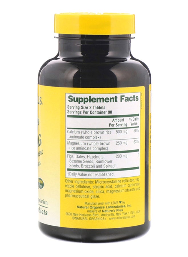 Natures Plus Source of Life Cal And Mag Mineral Supplement With Whole Foods - 180 Tablets - Image 2