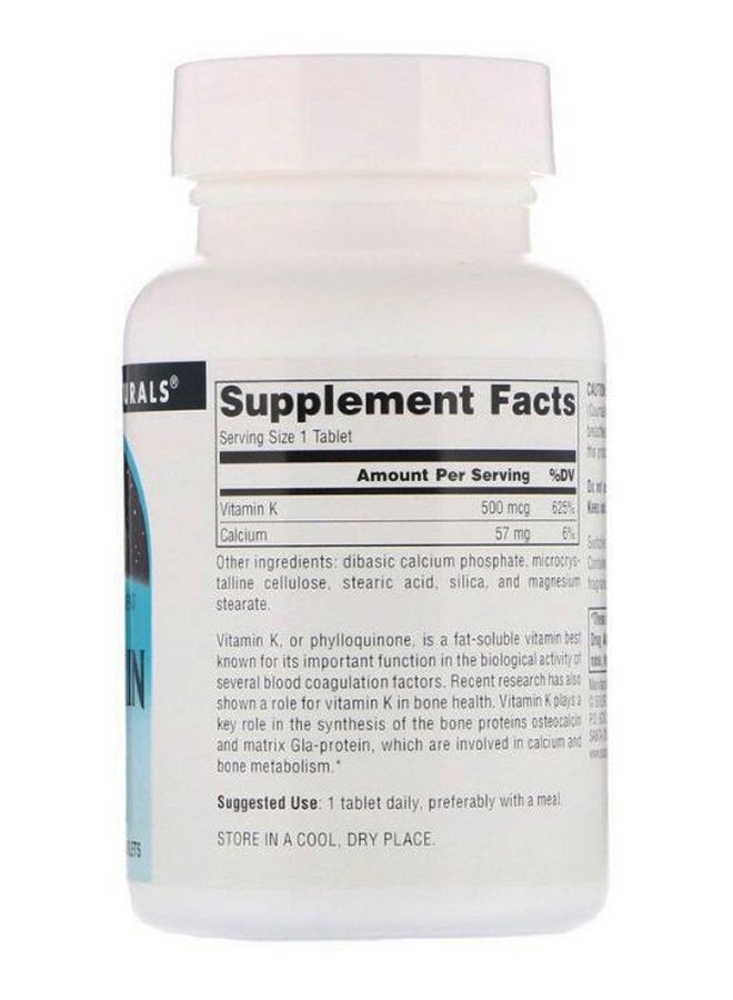 سورس ناتشورالز فيتامين K- يحتوي على 200 قرص - Image 2