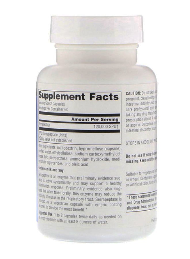 Source Naturals Serrapeptase - 120 Capsules - Image 2